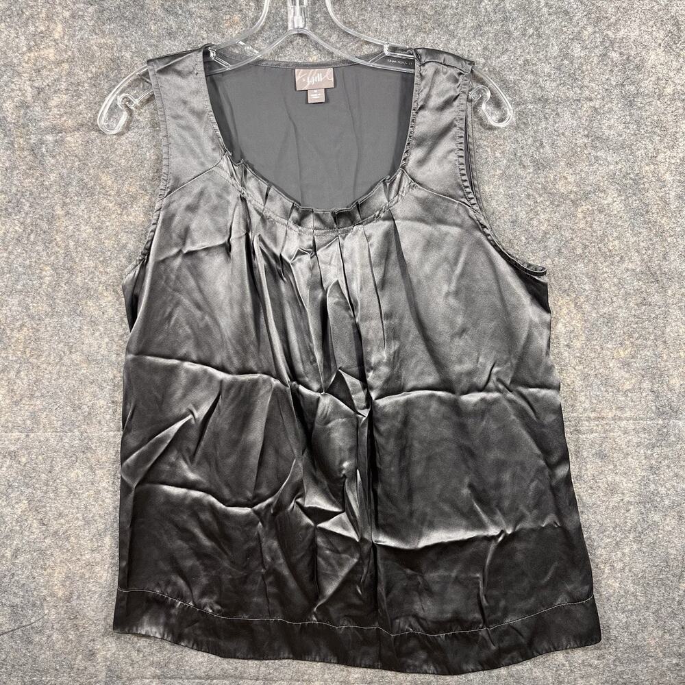 J.‎ Jill Silk Tank Blouse Gray Sz Medium